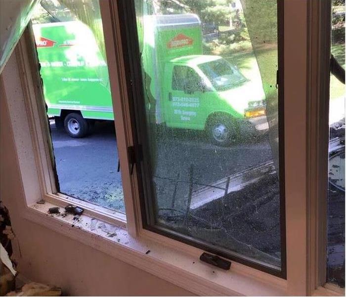 SERVPRO Truck Outside Window
